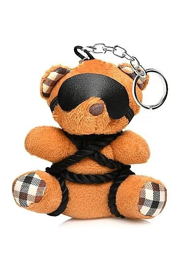 Nööriga Teddy Bear võtmehoidja - pruun