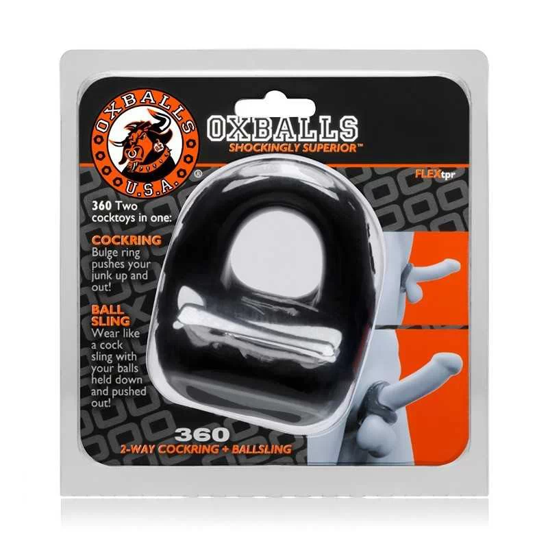 Oxballs - 360 Cockring & Ballsling Black - Image 4