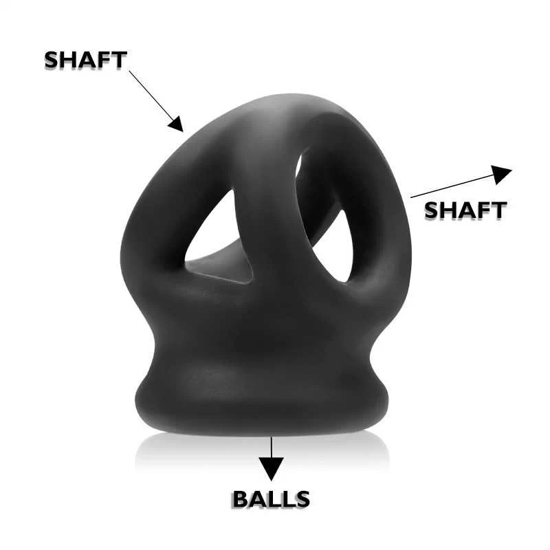 Oxballs - Tri-Squeeze Cocksling & Ballstretcher Black Ice - Image 6