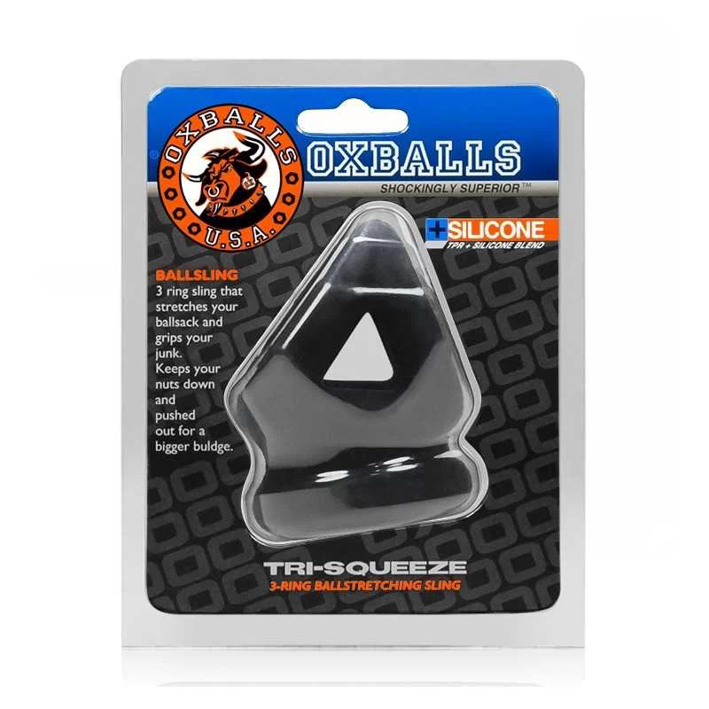 Oxballs - Tri-Squeeze Cocksling & Ballstretcher Black Ice - Image 7