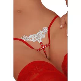 Peek-A-Boo Rhinestone G-string