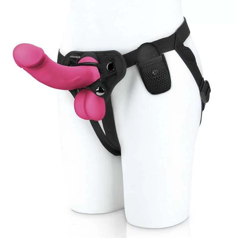PEGASUS REALISTIC DILDO WITH BALLS AND HARNESS SET