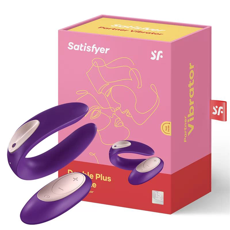 Puldiga paaride vibraator Satisfyer Double Plus Remote