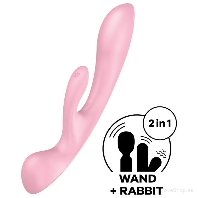 Rabbit- ja massaaživibraator Satisfyer Triple Oh (roosa)