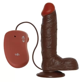Realistlik vibratsiooniga dildo 7,5" pruun