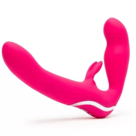 Rihmadeta vibratsiooniga strap-on HappyRabbit