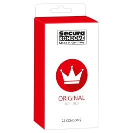 Secura Red kondoomid maasika - 24 tk
