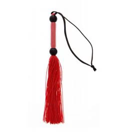 SILICONE FLOGGER WHIP RED