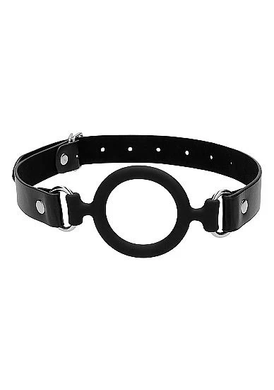 Silikoonist Ring Gag – reguleeritavate nahast rihmadega