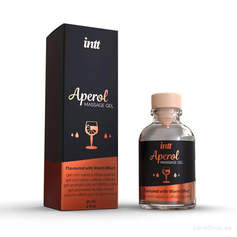 Soojendava toimega massaažigeel & libesti Intt Aperol (aperoli kokteil)
