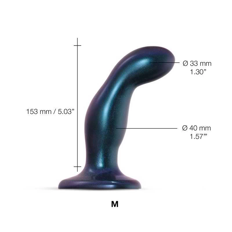 STRAP-ON-ME - DILDO PLUG SNAKY METALLIC BLACK M - Image 2