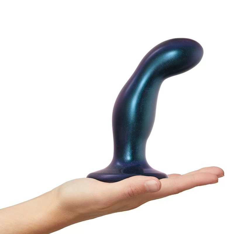 STRAP-ON-ME - DILDO PLUG SNAKY METALLIC BLACK M