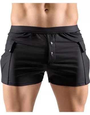 Svenjoyment black matte look shorts with pockets