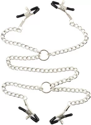 Temptation Unboxed chained nipple & labia clamps