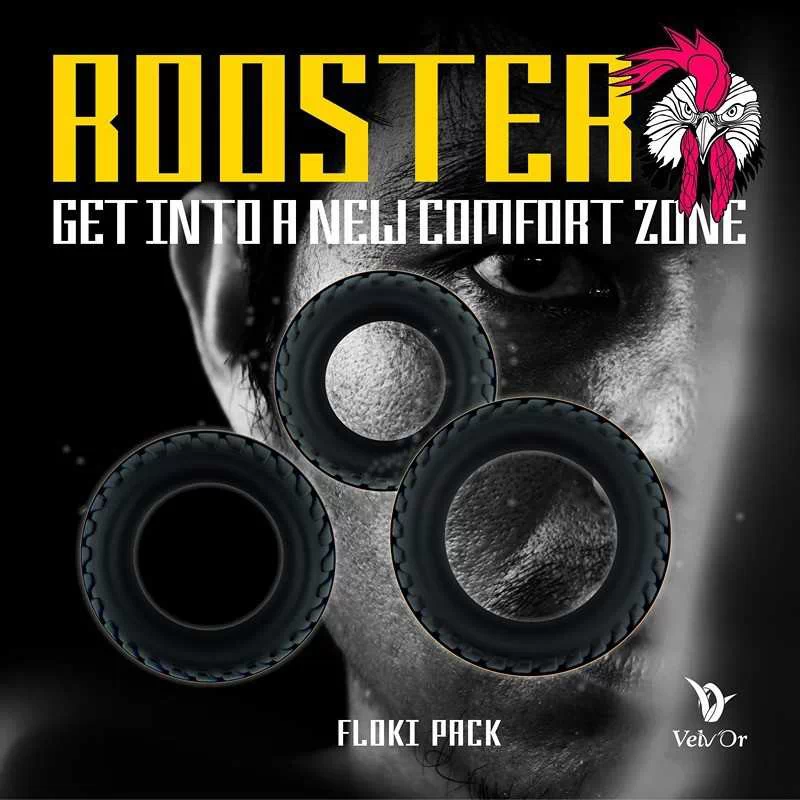 Velv'Or - Rooster Floki Pack Set of Sturdy Looking Cock Rings - Image 5