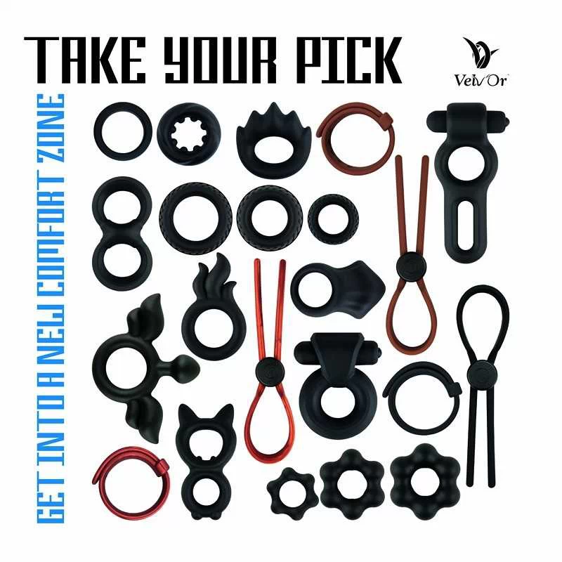 Velv'Or - Rooster Floki Pack Set of Sturdy Looking Cock Rings - Image 7