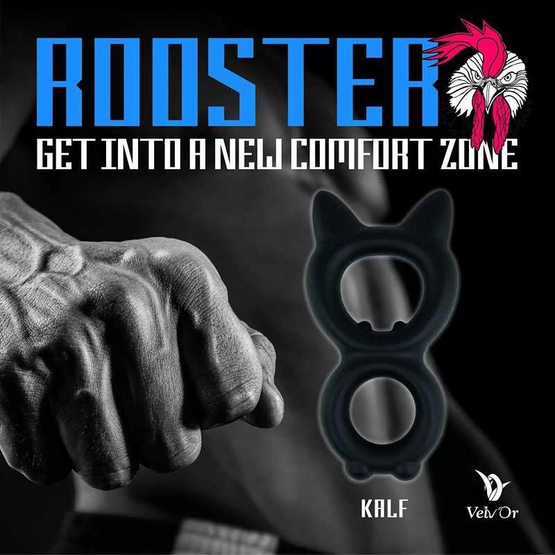 Velv'Or - Rooster Kalf Cat Shaped Cock Ring Design - Image 7