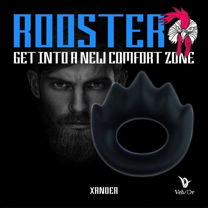 Velv'Or - Rooster Xander Oval Cock Ring with Stimulation Projections - Image 5