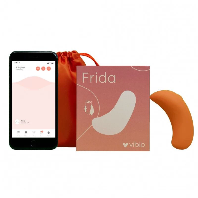 Vibio - Frida Lay-On kantav kliitori vibraator, virsik - Image 2