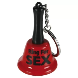 Võtmehoidja-kelluke kirjaga Ring For SEX