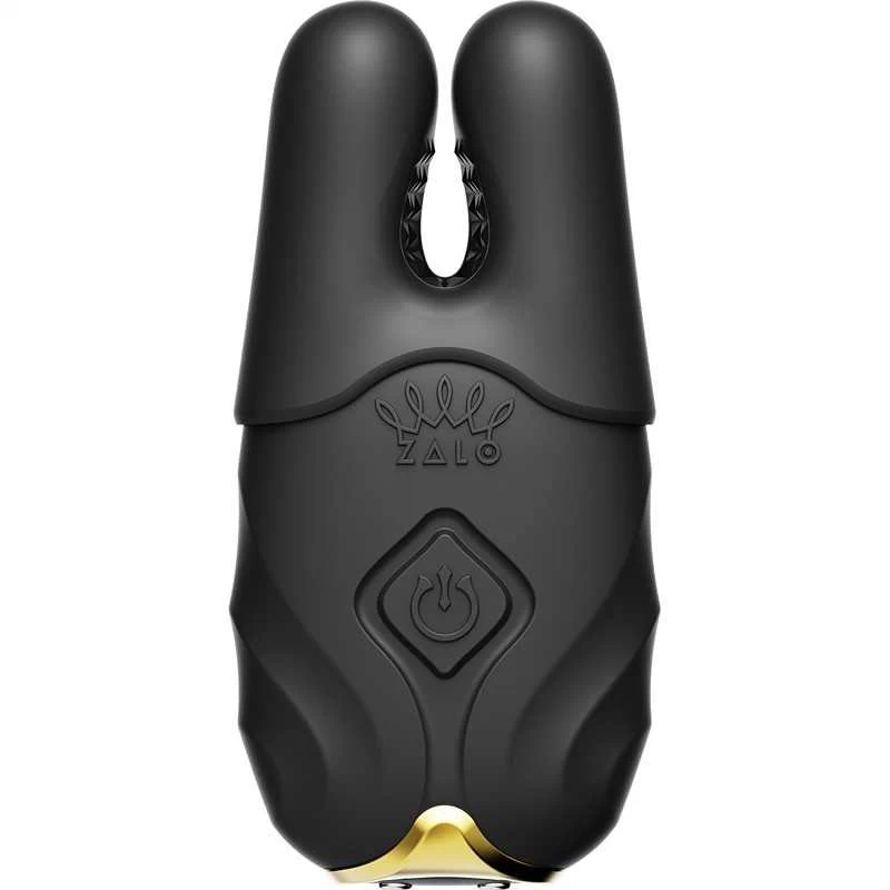 ZALO - NAVE WIRELESS VIBRATING NIPPLE CLAMPS OBSIDIAN BLACK - Image 3