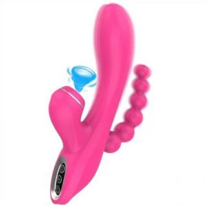 Anaalpärlitega vibraator koos KLIITORISTIMULAATORiga