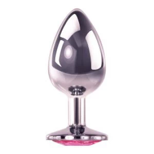 A&E Roosa kiviga hõbedane anaaltapp L