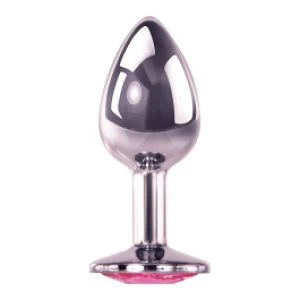 A&E Roosa kiviga hõbedane anaaltapp M