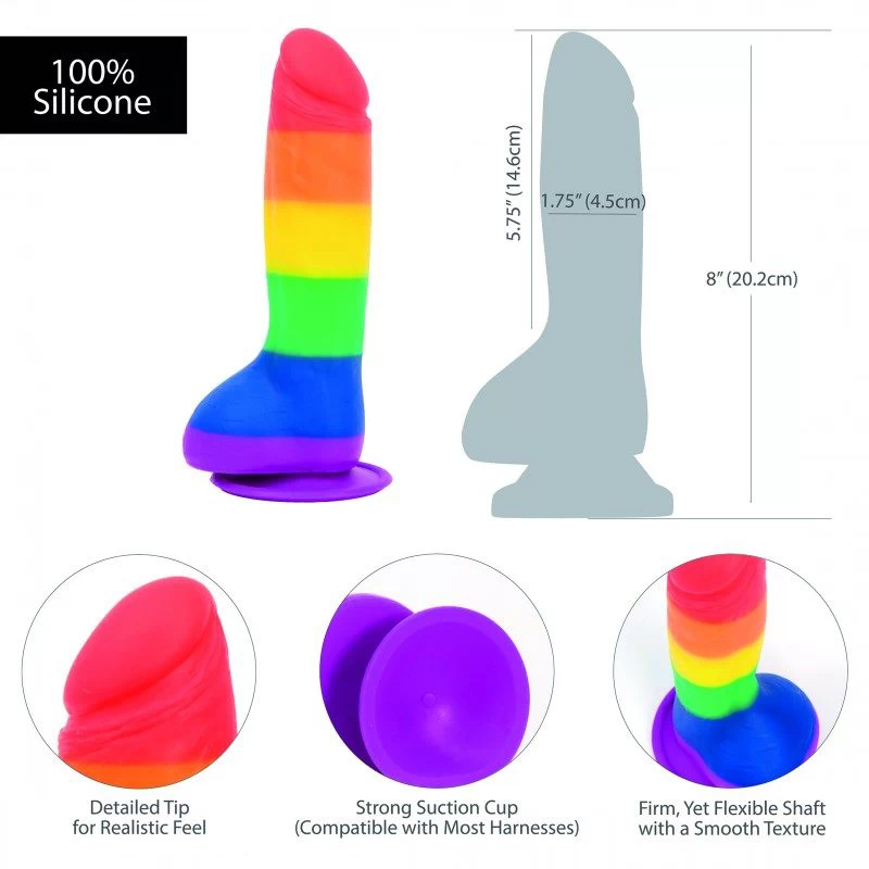 Addiction - Justin 20cm Dong Rainbow - Image 5
