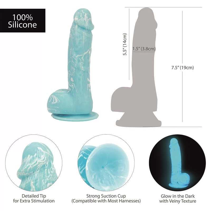 ADDICTION - LUKE DONG 7.5 INCH BLUE GLOW IN THE DARK - Image 6