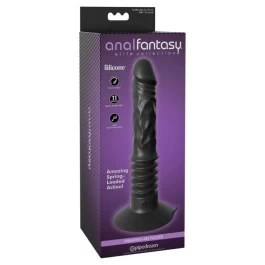 AFE tõukefunktsiooniga must anaalvibraator Ass Fucker