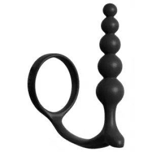 Anaalpärlitega peeniserõngas, must