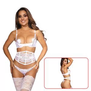 Avatud lumivalge rinnahoidja Axami V-9791