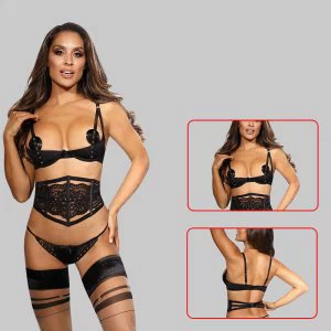 Avatud tumemust rinnahoidja Axami V-9781