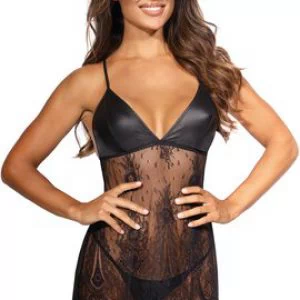 Axami Sexy Love Cave must babydoll-kleit