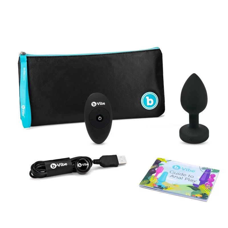 B-Vibe - Vibrating Jewel Plug M/L Black Diamond - Image 4