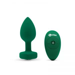 B-Vibe – Vibrating Jewel Plug M/L Emerald