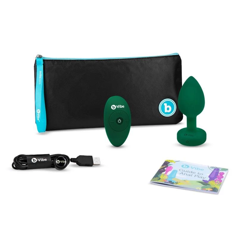 B-Vibe - Vibrating Jewel Plug M/L Emerald - Image 5
