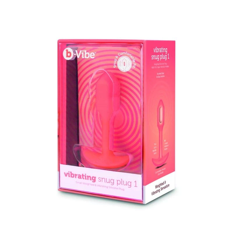 B-Vibe - Vibrating Snug Plug 1 (S) Orange - Image 5