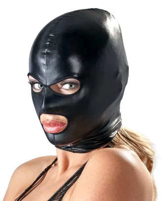 Bad Kitty must suu- ja silmaavadega märja välimusega kapuuts-mask
