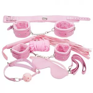 BDSM ROOSA 7-OSALINE SIDUMISKOMPLEKT