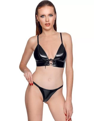 Black Level mustast vinüülist pesukomplekt