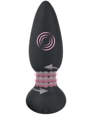Black Velvets Rotating & Vibrating Plug