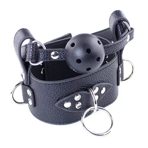 Bondage kaelus koos eemaldatava suupalliga