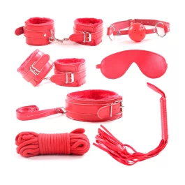 Bondage Lelude Komplekt - Punane