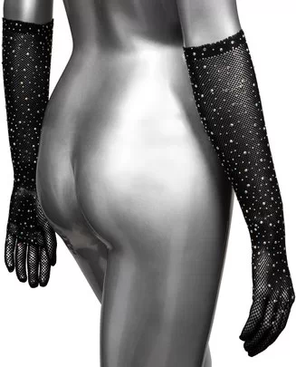 CalExotics Radiance full length rhinestone gloves