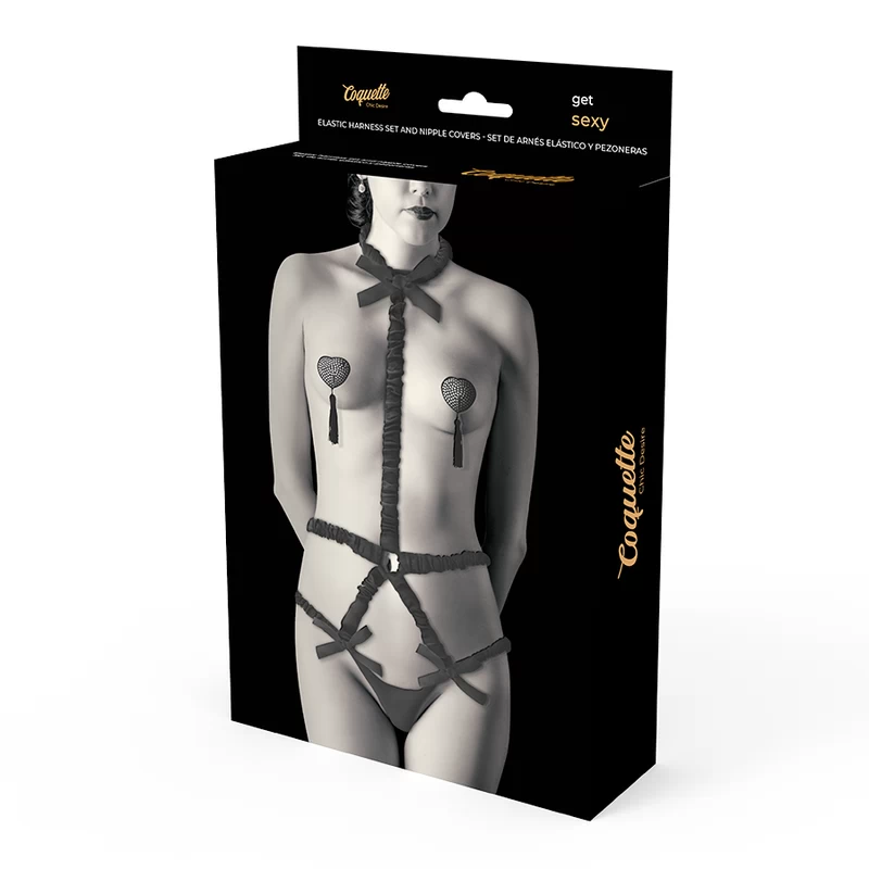 Coquette elastne sidumiskomplekt koos nibukatetega
