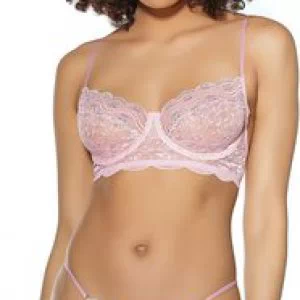 Coquette Lingerie roosa pitsist pesukomplekt särava tikandiga
