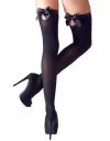 Cottelli Lingerie black hold-up stockings with bows & rhinestones
