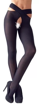 Cottelli Lingerie black stockings with strap